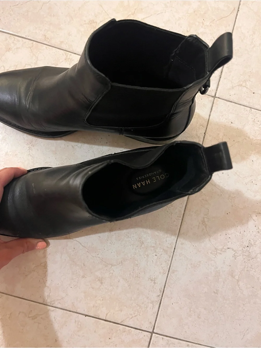 Cole Haan Black Leather Chukka Chelsea Boots